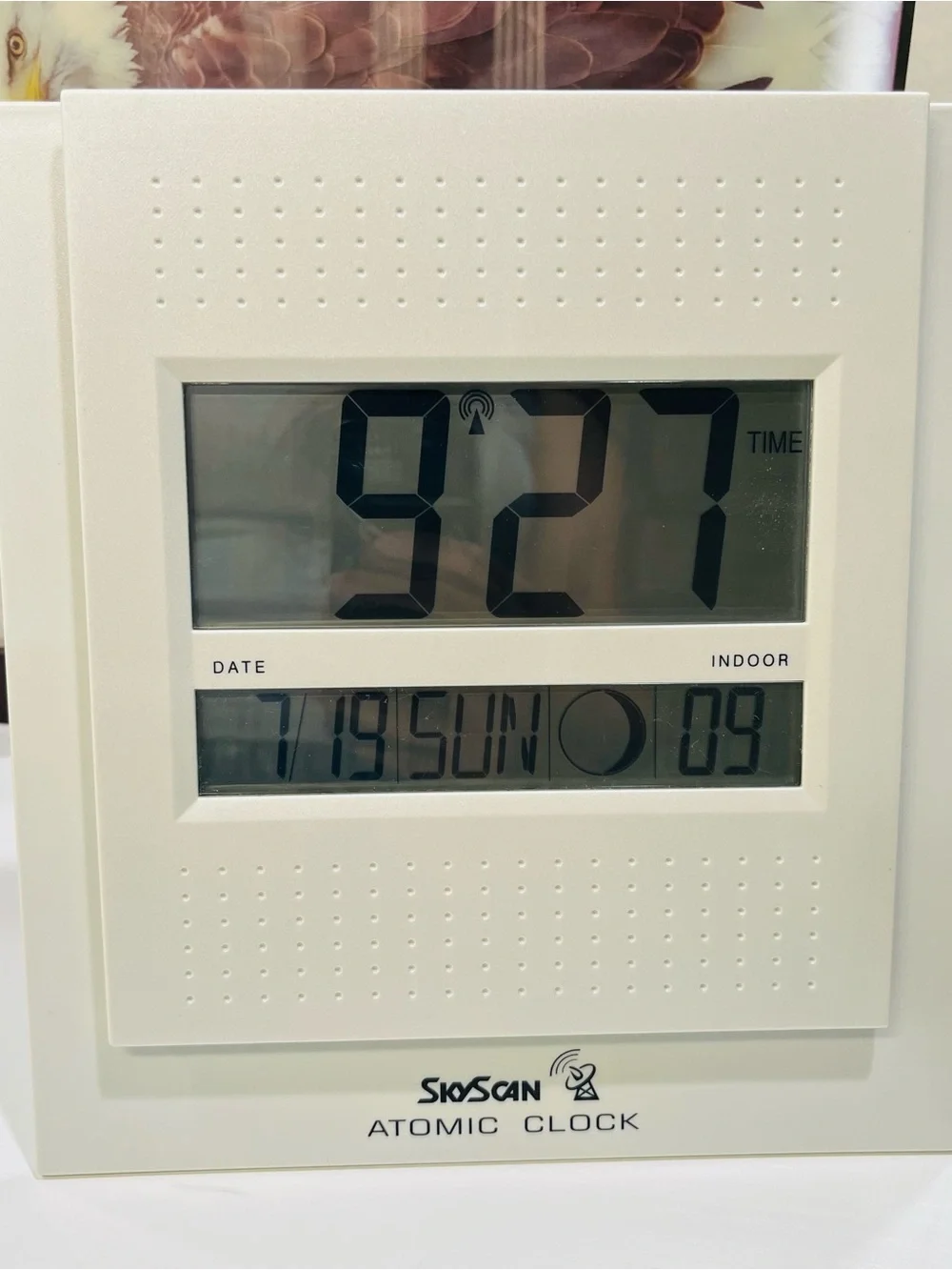 White Atomic Digital Wall Clock